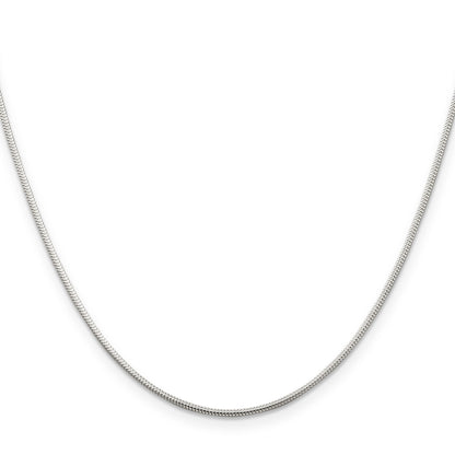 16 Inch Sterling Silver 1.2mm Round Snake Chain Necklace