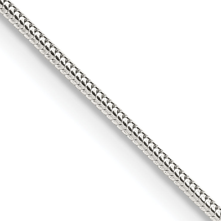 18 Inch Sterling Silver 1.2mm Round Snake Chain Necklace