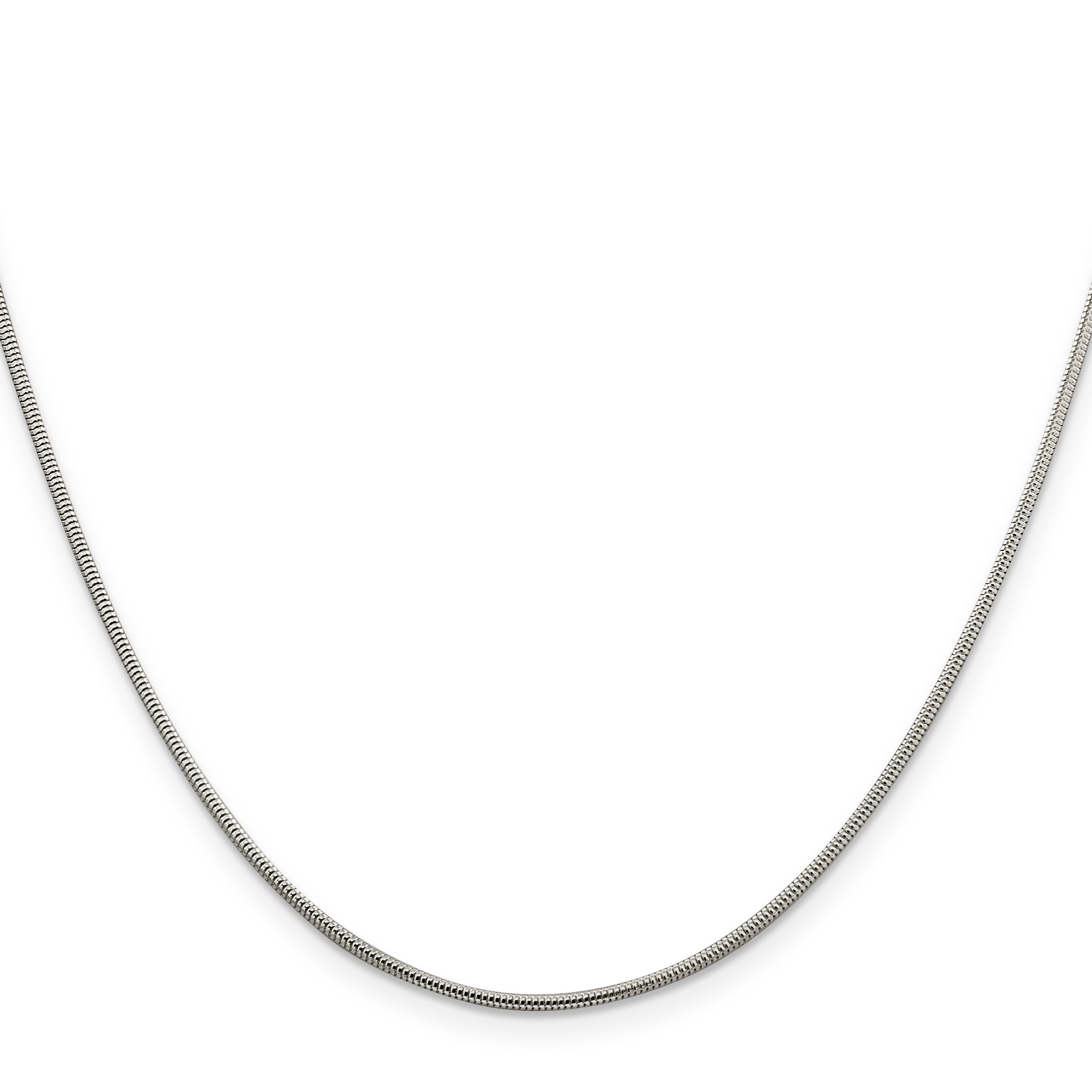 16 Inch Sterling Silver 1.5mm Round Snake Chain Necklace