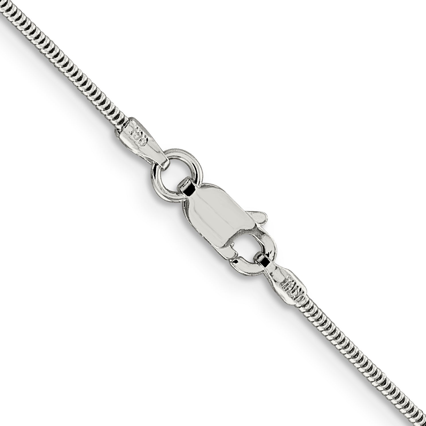 20 Inch Sterling Silver 1.5mm Round Snake Chain Necklace