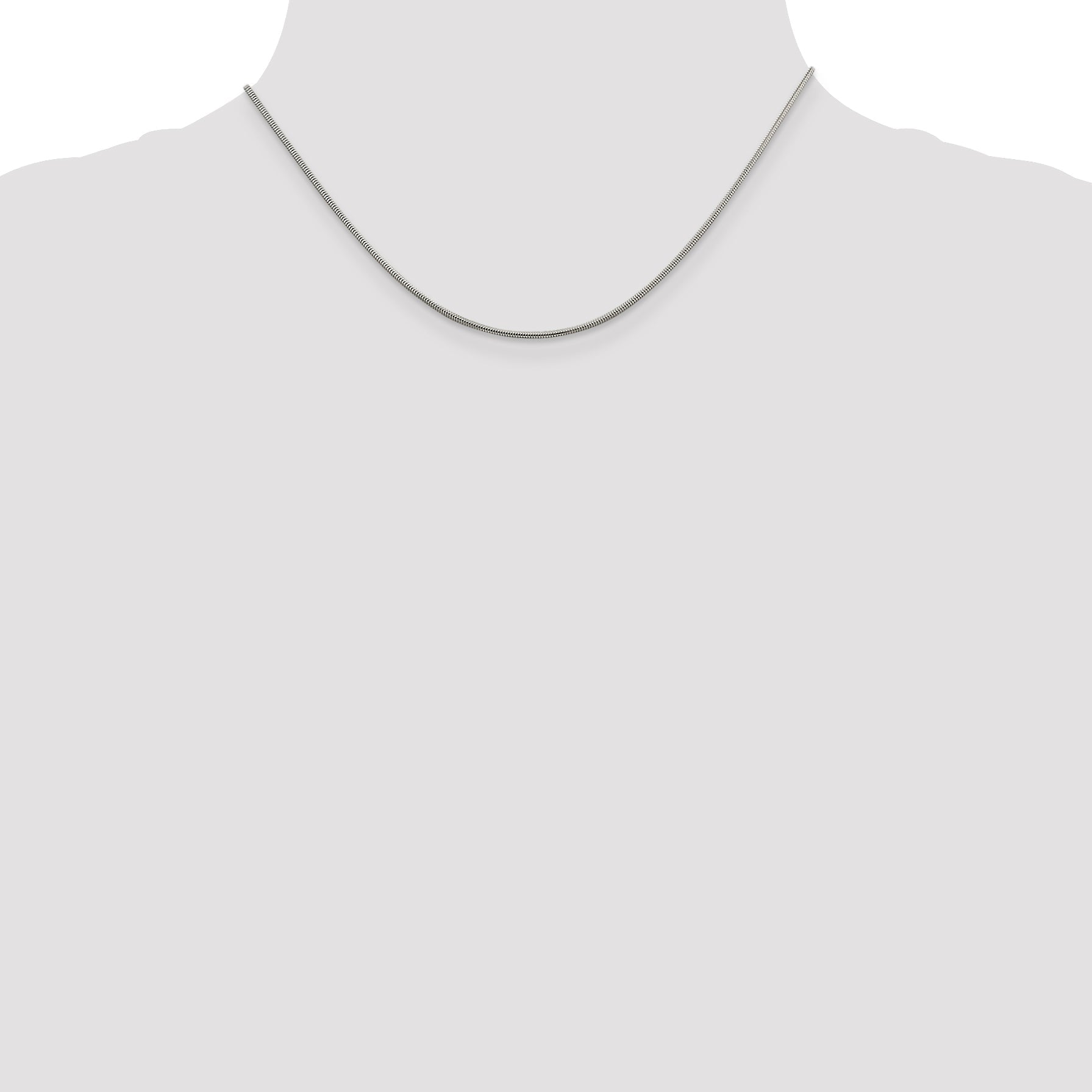 16 Inch Sterling Silver 1.5mm Round Snake Chain Necklace