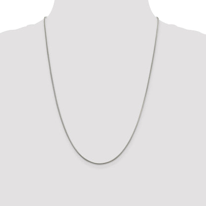 24 Inch Sterling Silver 1.5mm Round Snake Chain Necklace