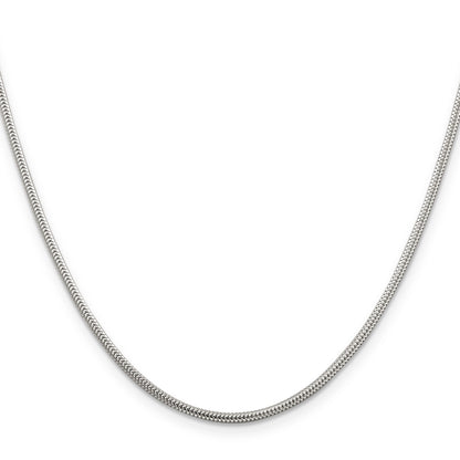28 Inch Sterling Silver 1.6mm Round Snake Chain Necklace