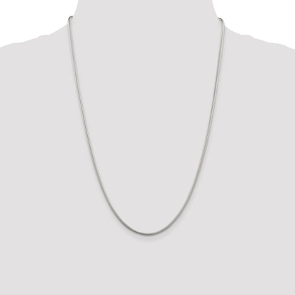 24 Inch Sterling Silver 1.6mm Round Snake Chain Necklace