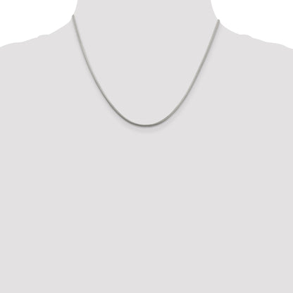 18 Inch Sterling Silver 2mm Round Snake Chain Necklace
