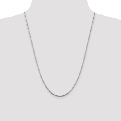 24 Inch Sterling Silver 2mm Round Snake Chain Necklace