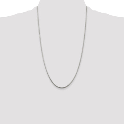 26 Inch Sterling Silver 2mm Round Snake Chain Necklace