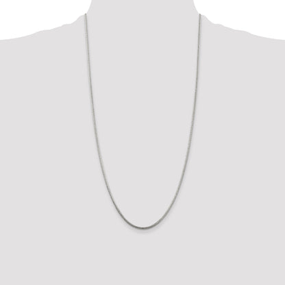 28 Inch Sterling Silver 2mm Round Snake Chain Necklace