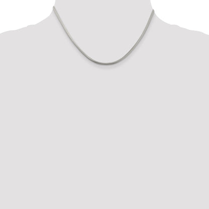 16 Inch Sterling Silver 2.5mm Round Snake Chain Necklace