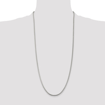30 Inch Sterling Silver 2.5mm Round Snake Chain Necklace