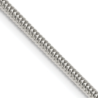 30 Inch Sterling Silver 2.5mm Round Snake Chain Necklace
