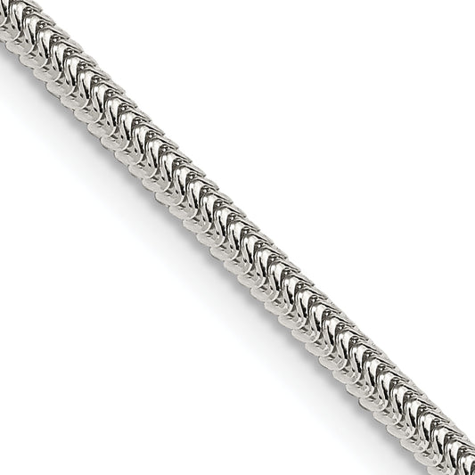 28 Inch Sterling Silver 2.5mm Round Snake Chain Necklace