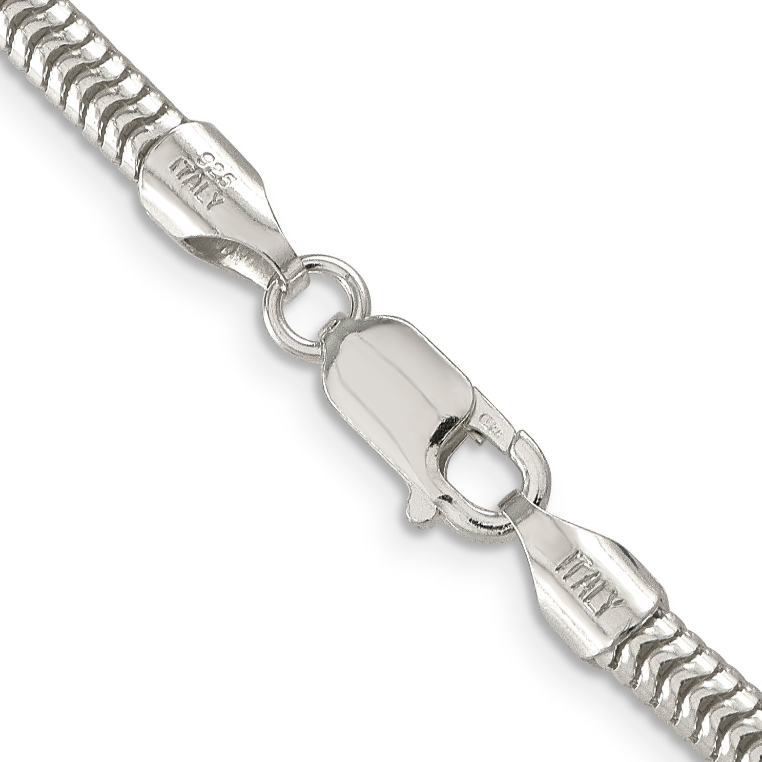 24 Inch Sterling Silver 4mm Round Snake Chain Necklace