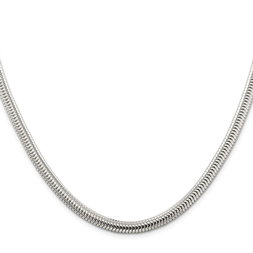 20 Inch Sterling Silver 6mm Round Snake Chain Necklace
