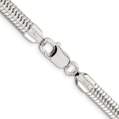 24 Inch Sterling Silver 6mm Round Snake Chain Necklace