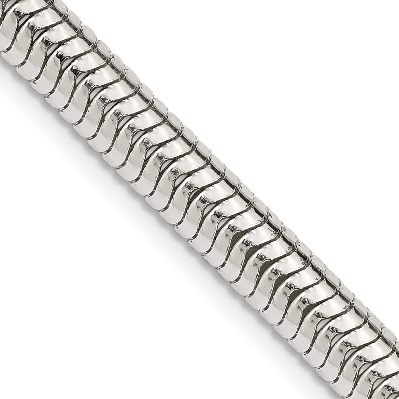 20 Inch Sterling Silver 6mm Round Snake Chain Necklace