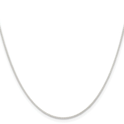36 Inch Sterling Silver 1mm Round Spiga Chain Necklace
