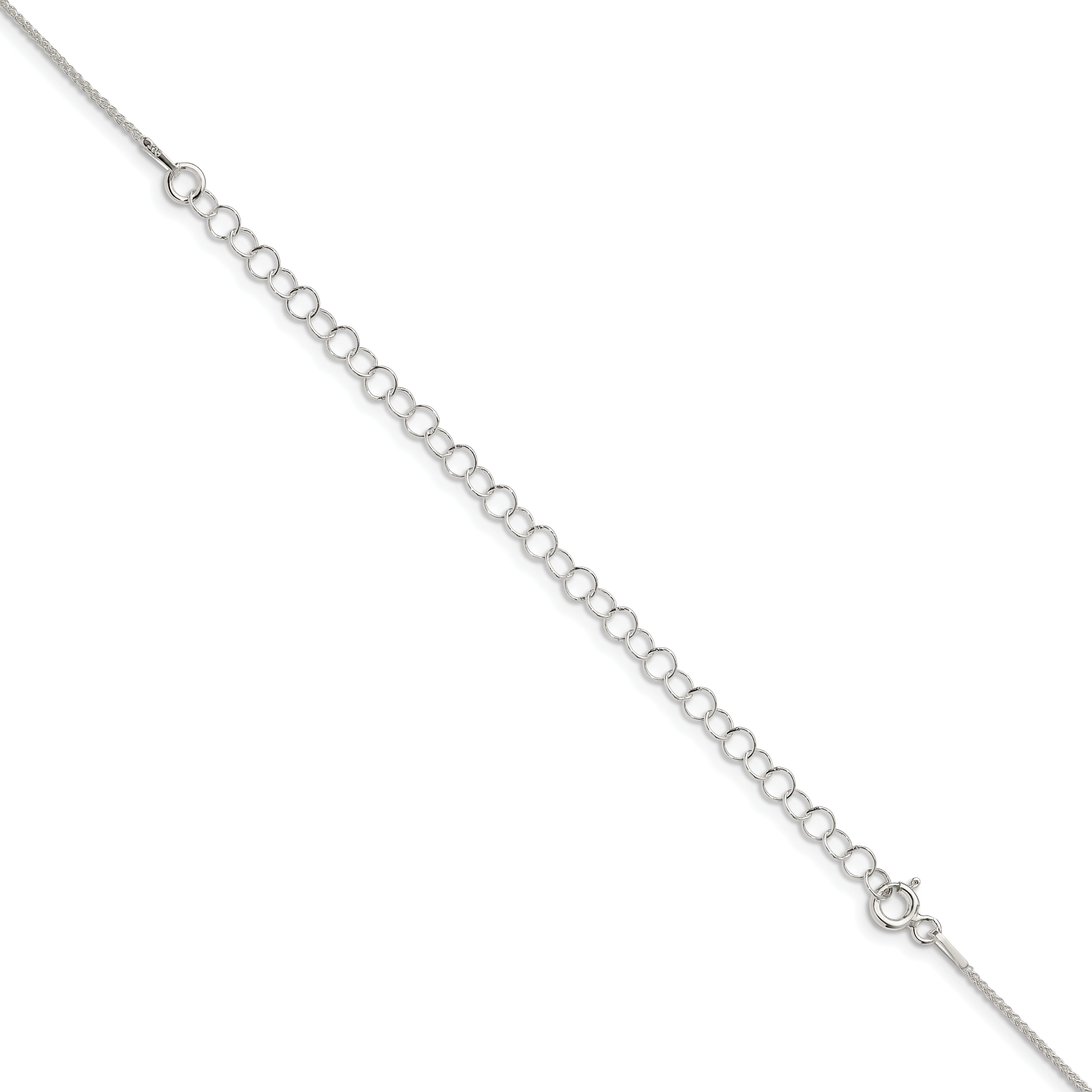 22 Inch Sterling Silver 1mm Round Spiga Chain W/4In Ext.