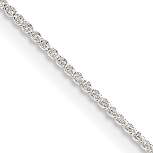 28 Inch Sterling Silver 1mm Round Spiga Chain Necklace