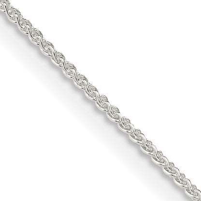 18 Inch Sterling Silver 1mm Round Spiga Chain Necklace