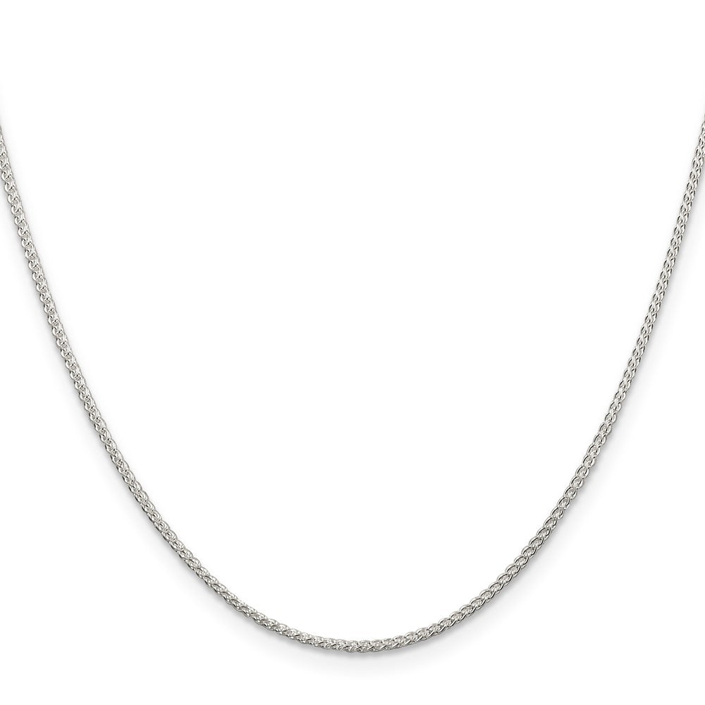 14 Inch Sterling Silver 1.25mm Round Spiga Chain Necklace