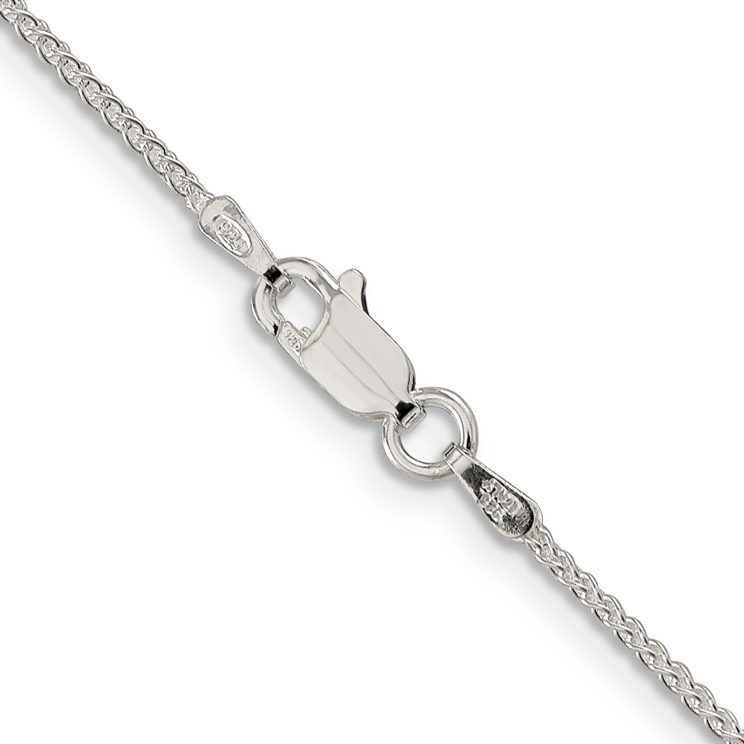 26 Inch Sterling Silver 1.25mm Round Spiga Chain Necklace