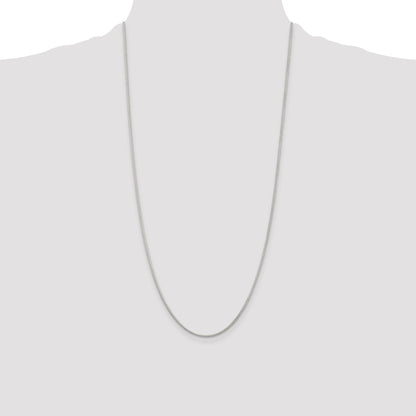 28 Inch Sterling Silver 1.25mm Round Spiga Chain Necklace