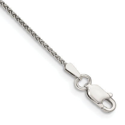 8 Inch Sterling Silver 1.25mm Round Spiga Chain Bracelet