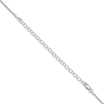 22 Inch Sterling Silver 1.25mm Round Spiga Chain W/4In Ext.