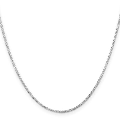 26 Inch Sterling Silver Rhodium-Plated 1.25mm Round Spiga Chain Necklace