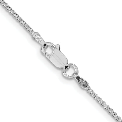 24 Inch Sterling Silver Rhodium-Plated 1.25mm Round Spiga Chain Necklace