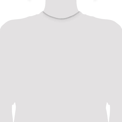 14 Inch Sterling Silver Rhodium-Plated 1.25mm Round Spiga Chain Necklace