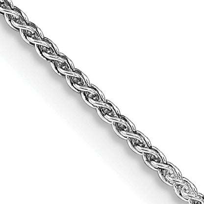 14 Inch Sterling Silver Rhodium-Plated 1.25mm Round Spiga Chain Necklace