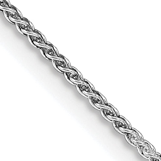 16 Inch Sterling Silver Rhodium-Plated 1.25mm Round Spiga Chain Necklace