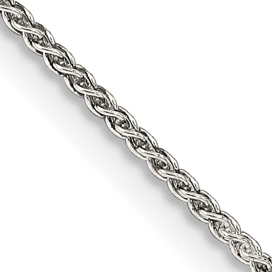 26 Inch Sterling Silver 1.25mm Round Spiga Chain Necklace