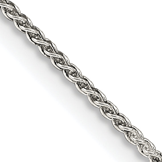 20 Inch Sterling Silver 1.25mm Round Spiga Chain Necklace