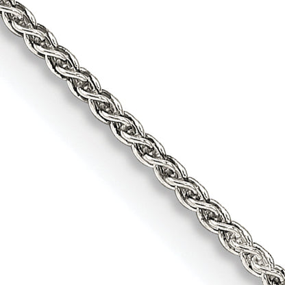 22 Inch Sterling Silver 1.25mm Round Spiga Chain W/4In Ext.