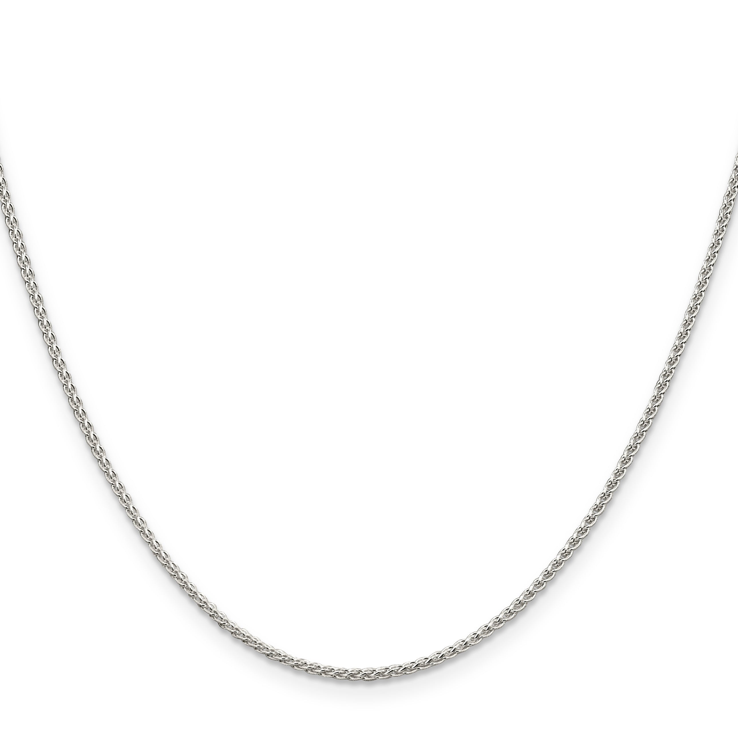 36 Inch Sterling Silver 1.5mm Round Spiga Chain Necklace