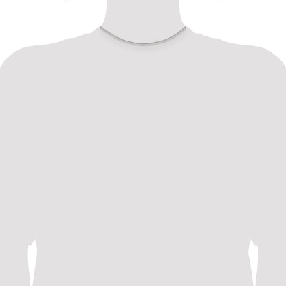 14 Inch Sterling Silver 1.5mm Round Spiga Chain Necklace