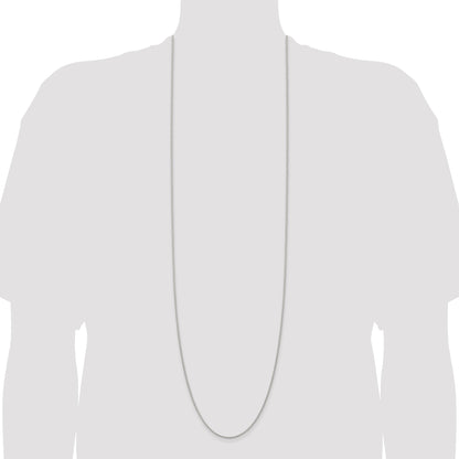 42 Inch Sterling Silver 1.5mm Round Spiga Chain Necklace