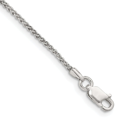 7 Inch Sterling Silver 1.5mm Round Spiga Chain Bracelet