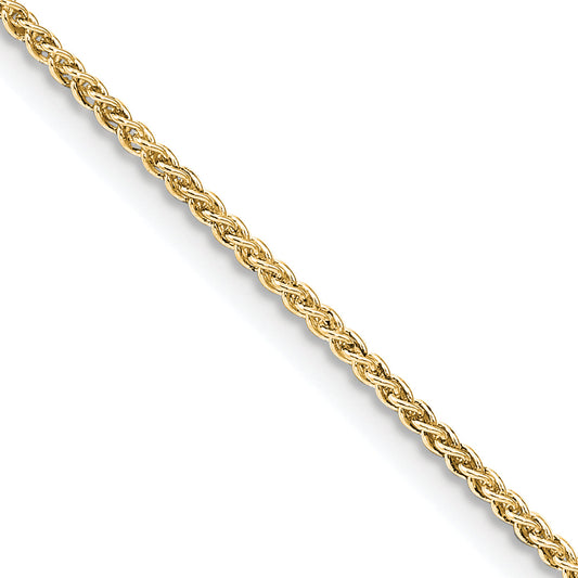 20.00 Inch Gold-Plated Sterling Silver 1.50mm Spiga Chain Necklace