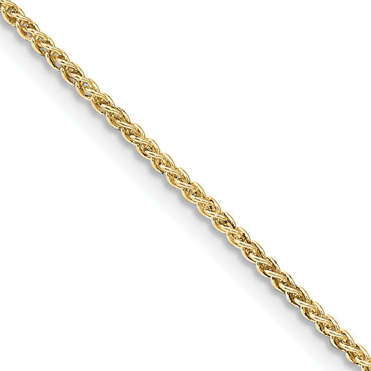 18.00 Inch Gold-Plated Sterling Silver 1.50mm Spiga Chain Necklace
