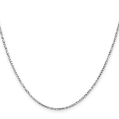 36 Inch Sterling Silver Rhodium-Plated 1.5mm Round Spiga Chain Necklace