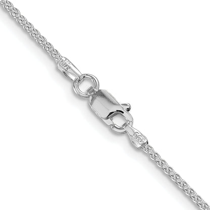 22 Inch Sterling Silver Rhodium-Plated 1.5mm Round Spiga Chain Necklace