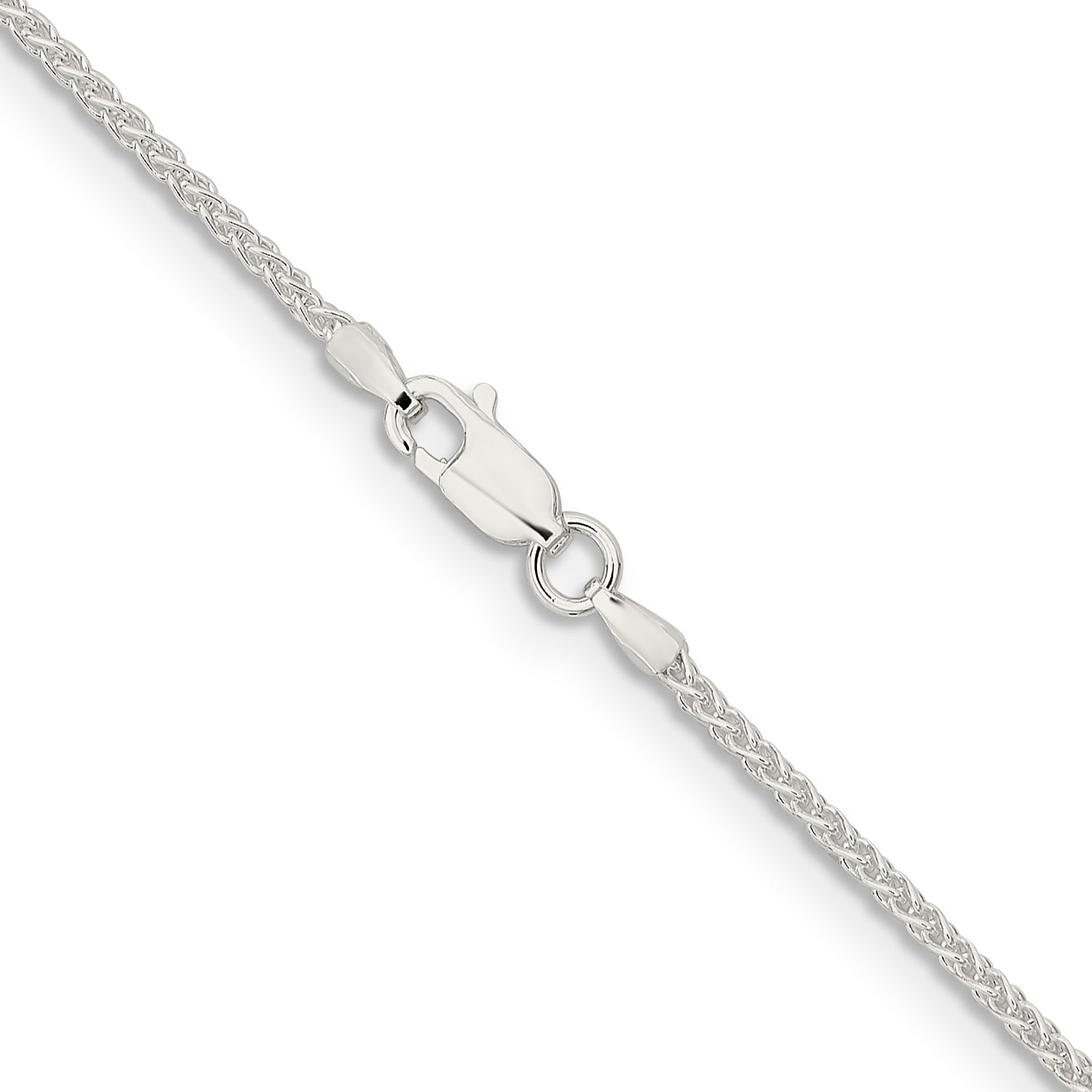 24 Inch Sterling Silver 1.6mm Round Spiga Chain Necklace