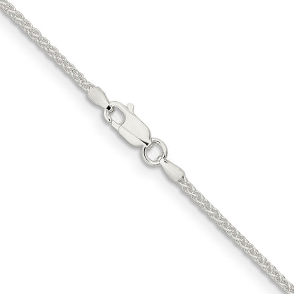 22 Inch Sterling Silver 1.6mm Round Spiga Chain Necklace