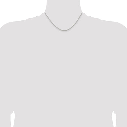 16 Inch Sterling Silver 1.6mm Round Spiga Chain Necklace