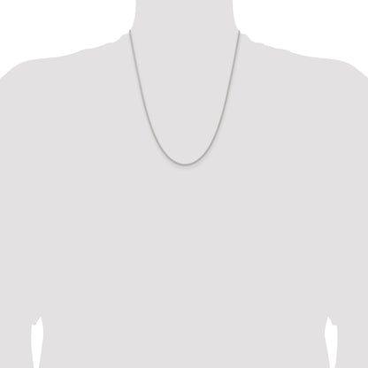 22 Inch Sterling Silver 1.6mm Round Spiga Chain W/4In Ext.