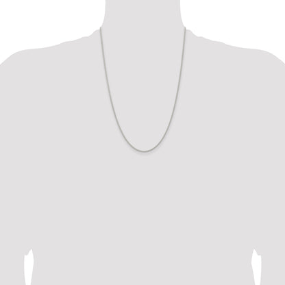 24 Inch Sterling Silver 1.6mm Round Spiga Chain Necklace